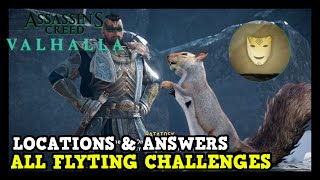 Assassins Creed Valhalla All Flyting Answers amp Locations Slam Master Trophy  Achievement Guide [upl. by Jr]