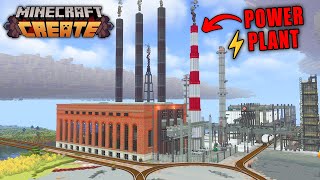 I Built a Working ELECTRICITY⚡Power Plant In Create Mod [upl. by Ecnadnac]