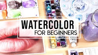 HOW TO USE WATERCOLOR  Guide for Beginners [upl. by Oniger545]