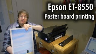 Epson ET8550 A3 poster board printing via rear paper feed Using 13x19 Epson Matte board board [upl. by Asela901]