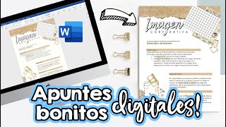 Apuntes bonitos en WORD Clases en línea ✄ Barbs Arenas Art [upl. by Anayeek721]