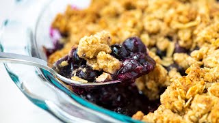 Easy Blueberry Crumble Recipe [upl. by Yeoj]