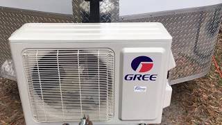 ENCLOSED TRAILER CAMPER CONVERSION UPDATE MINI SPLIT AIR CONDITIONING INSTALL [upl. by Nylasoj]