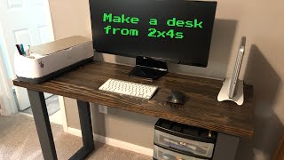 2x4 DIY desk  Watch me build an easy desk made from 2x4s  DIY 2x4 Computer desk [upl. by Jarrow]