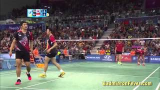 Badminton Highlights  MD Finals  2014 Asian Games [upl. by Hanas]