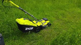 Ryobi Gräsklippare 18V Test [upl. by Lenrow]