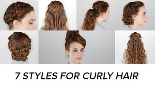 7 Easy Hairstyles For Curly Hair  Beauty Junkie [upl. by Anytsirk]