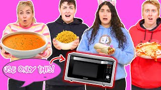 ONLY USING A MICROWAVE TO COOK FOR 24 HOURS CHALLENGE [upl. by Dlanigger111]