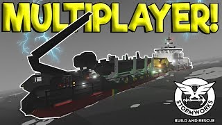 MULTIPLAYER FISHING TRIP SINKING SHIP DISASTER  Stormworks Build and Rescue Survival Gameplay [upl. by Norrie]