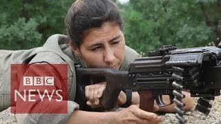 Kurdish amp Yazidi women fighting ISIS  BBC News [upl. by Eyt]