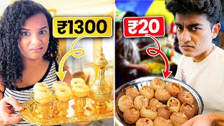 Trying Indias Most EXPENSIVE Pani Puri Golgappe [upl. by Forland]