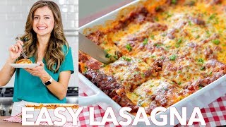 Beef Lasagna Recipe  Easy Dinner   Natashas Kitchen [upl. by Dry]