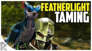 FEATHERLIGHT TAMING OWL  How to Tame a Featherlight  Ark Aberration Expansion Pack DLC EP20 [upl. by Gulgee]