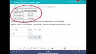 ALEKS Deducing a rate law from initial reaction data [upl. by Aicelaf]