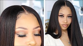 TRULY BEGINNER 5MIN LACE WIG INSTALL no glue [upl. by Attezi]