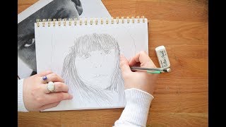 Watercolor Portraits for Beginners  Part 1 The Sketch [upl. by Aetnahs217]