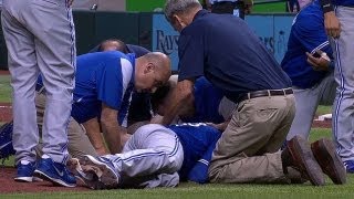 TORTB Happ struck by line drive forced to leave [upl. by Tsnre]