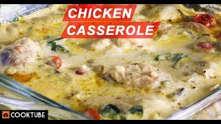 Easy Chicken Casserole Recipe  How To Make Chicken Casserole  Chicken In White Sauce [upl. by Abbi]