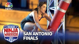 Kacy Catanzaro at the San Antonio City Finals  American Ninja Warrior 2017 [upl. by Dobbins135]