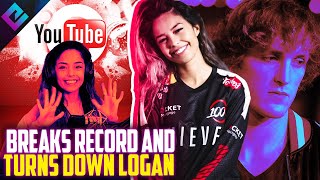 100T Valkyrae SMASHES Record and Denies Logan Paul [upl. by Aiouqahs]