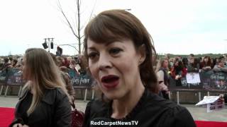 Helen McCrory Interview  Harry Potter Studio Tour Opening [upl. by Oel]