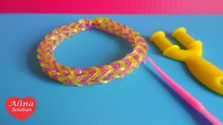 Браслет из Резинок quot Рыбий Хвост quot  Rainbow Loom Bands [upl. by Nelrsa408]