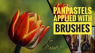 PanPastels with Brushes  How to use 2018 [upl. by Tsenre]