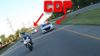 Motorcycles WHEELIE Away From The POLICE  Bikes VS Cops 61 [upl. by Reeva]