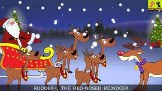 Rudolph The RedNosed Reindeer  Christmas Songs With Lyrics For Kids By ZippyToons [upl. by Gnahc]