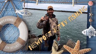 Jetty Fishing Newport Part 1 How to bait and tackle [upl. by Siravrat]