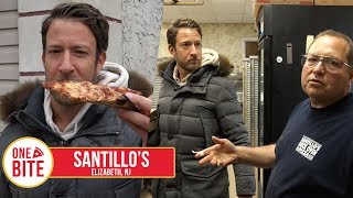 Barstool Pizza Review  Santillos ElizabethNJ Bonus Old School Italian Pizza Maker [upl. by Akeme]