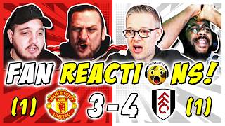 MAN UTD FANS FURIOUS 🤬 REACTION TO MAN UTD 3 11 4 FULHAM  FA CUP FAN REACTIONS [upl. by Sparks]