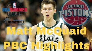 Matt McQuaid Pro Basketball Combine Highlights  Michigan State Spartans [upl. by Nossyla]