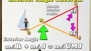 Exterior and Remote Interior Angles by Shmoop [upl. by Rotce]