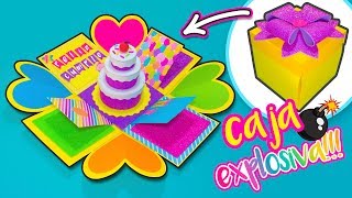 DIY Cajita EXPLOSIVA de CUMPLEAÑOS [upl. by Nuahsyar]