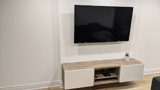 IKEA TV wall unit by Besta  Complete Installation of TV wall mount Easy Safety Issue resolved DIY [upl. by Annadiane]