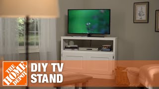 DIY TV Stand How to Build a TV Stand  Simple Wood Projects  The Home Depot [upl. by Yzdnil192]