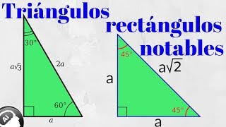 Triángulos rectángulos notables 30 60 90 y 45 45 90 [upl. by Domenico]