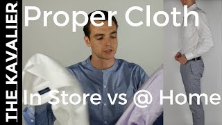 Proper Cloth Double Unboxing  Measured In Store amp At Home  My Experience Review [upl. by Nirual41]