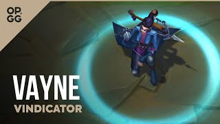 League of Legends Vindicator Vayne OPGG Skin Review [upl. by Siradal906]