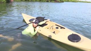 How To ReEnter A Kayak In Deep Water Standard amp Trick Method [upl. by Iram]