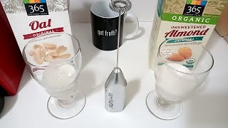 Oat Milk vs Almond Milk part 2 Frothing Test [upl. by Aldis]