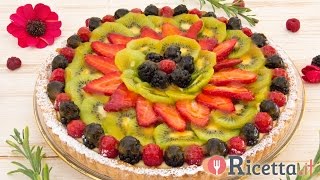 Crostata di frutta  Ricettait [upl. by Annawahs]