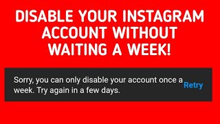 How To Disable Instagram Account Without Waiting A week In 2minutes TECHNOLOGY POINT [upl. by Engedi]