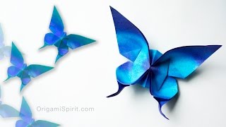 How to Fold an Origami Butterfly  Mariposa UPDATED VERSION Actualizada [upl. by Septima]