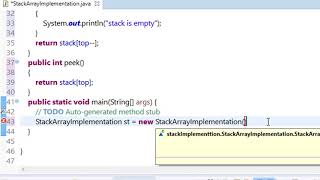 stack implementation using array in java [upl. by Budwig740]