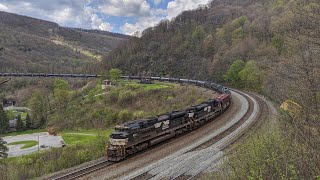 Norfolk Southerns Climb Through the Allegheny Mountains [upl. by Quincey784]