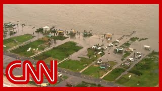 Aerial footage shows massive flooding in Hurricane Laura aftermath [upl. by Anilok]