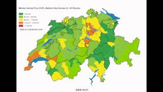 comparisch Immobilienpreisentwicklung Schweiz Häuser 2005  2015 [upl. by Eisak]