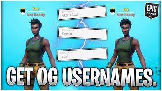 How To Get ANY OG Epic Name In Fortnite Chapter 5 NEW WORKING METHOD [upl. by Nicks]